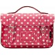 Yoshi Dewhurst Pink Polka Dot Print Leather Satchel / Small Work Bag