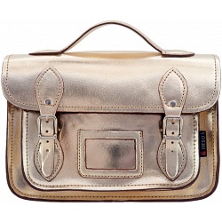 Yoshi Dewhurst Metallic Leather Satchel / Small Work Bag