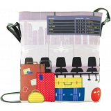 Yoshi Come Fly With Me Applique Leather Across Body Bag