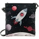 Yoshi Fly Me To The Moon Applique Leather Across Body Bag