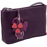 Yoshi Brompton Heart Charm Shoulder Bag / Leather Handbag