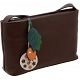 Yoshi Brompton Leaf Charm Shoulder Bag / Leather Handbag