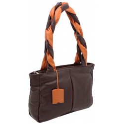 Yoshi Elsie Twisted Strap Shoulder Bag / Leather Handbag