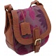 Yoshi Hutton Hand Woven Tapestry Flap Over Shoulder Bag / Leather Handbag