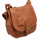 Yoshi Hutton Flap Over Shoulder Bag / Leather Handbag