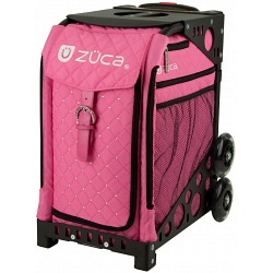 ZUCA Sport Hot Pink Quilted Sit On Rolling Kit Bag (FRAME & INSERT)
